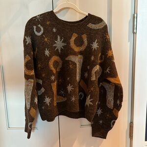 Zara Cowboy Tinsel Sweater